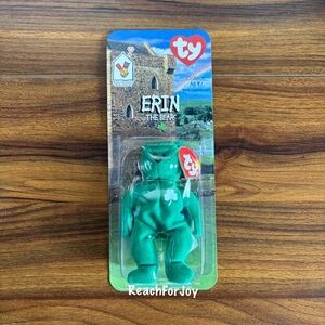 Beanie Baby Erin The Bear McDonalds Shamrock Green Teddy Irish TY RMHC